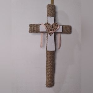 Handmade cross wreath